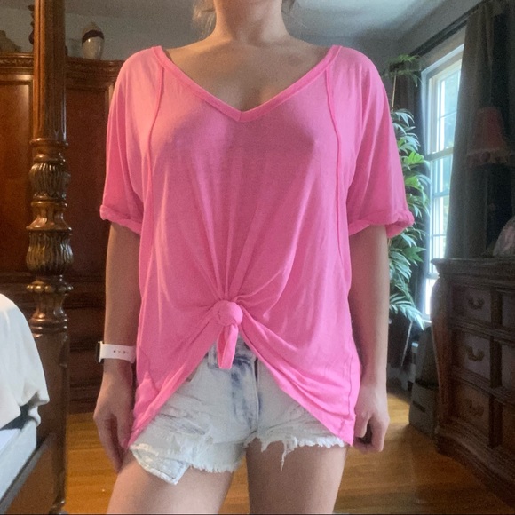 WE THE FREE Pink Short Sleeve Tee Size XS NWOT - Picture 7 of 10